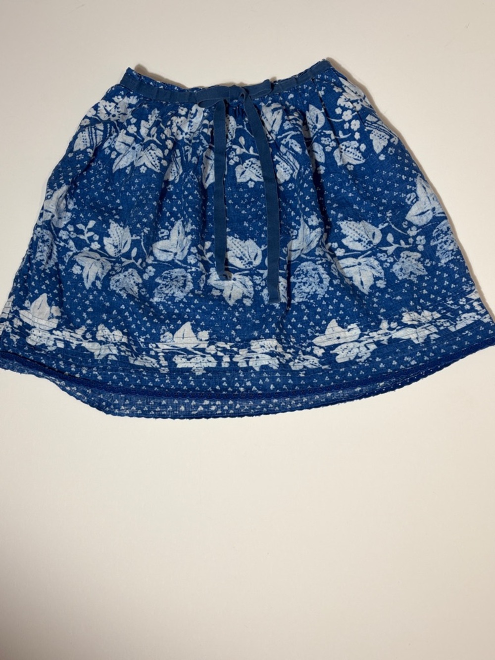 GAP Blue Floral Mini Skirt Size 6 Cottagecore Boho